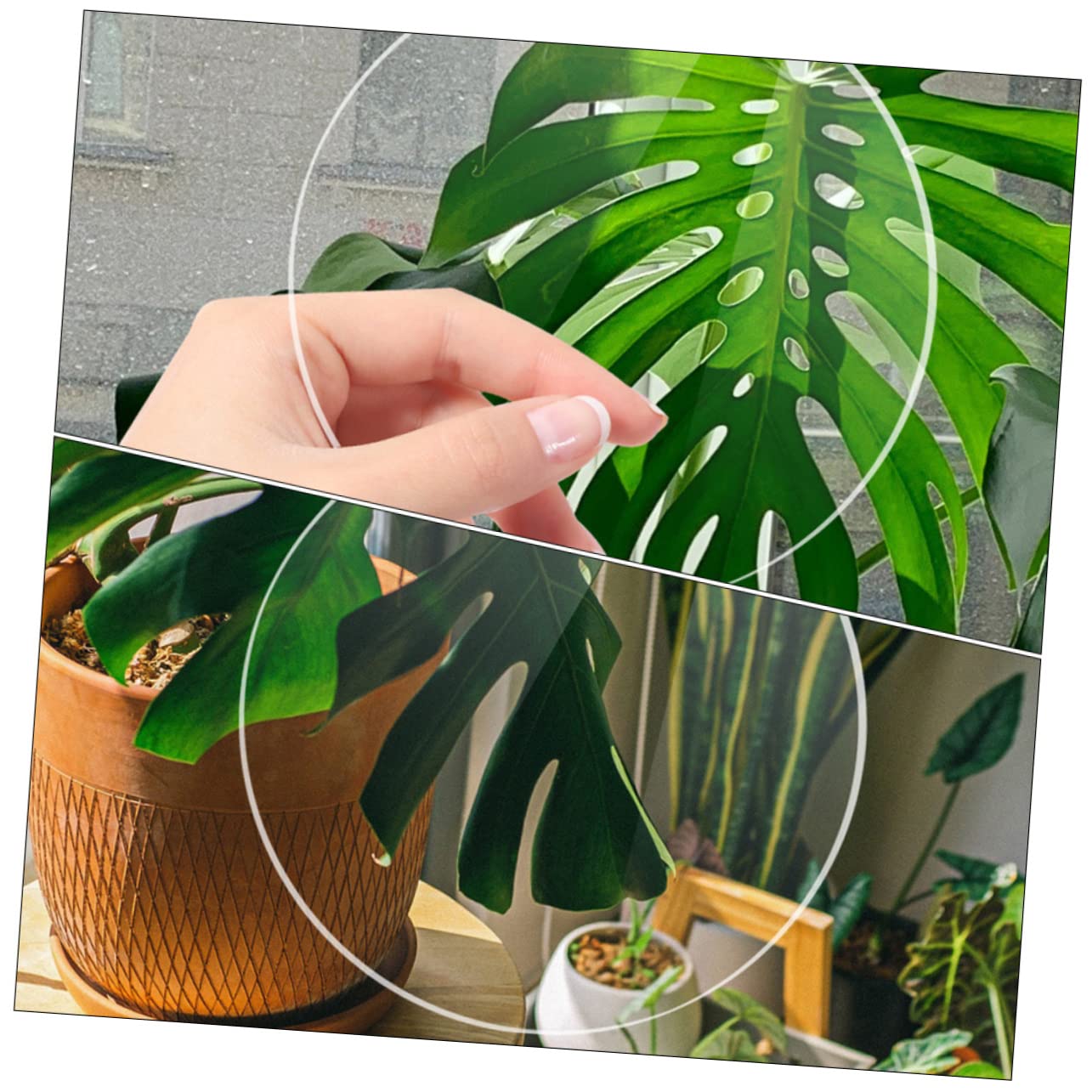 VILLCASE 20pcs Clear Circle Acrylic Discs Round Acrylic Blanks for DIY Keychains Thickness for Crafts and Art Projects