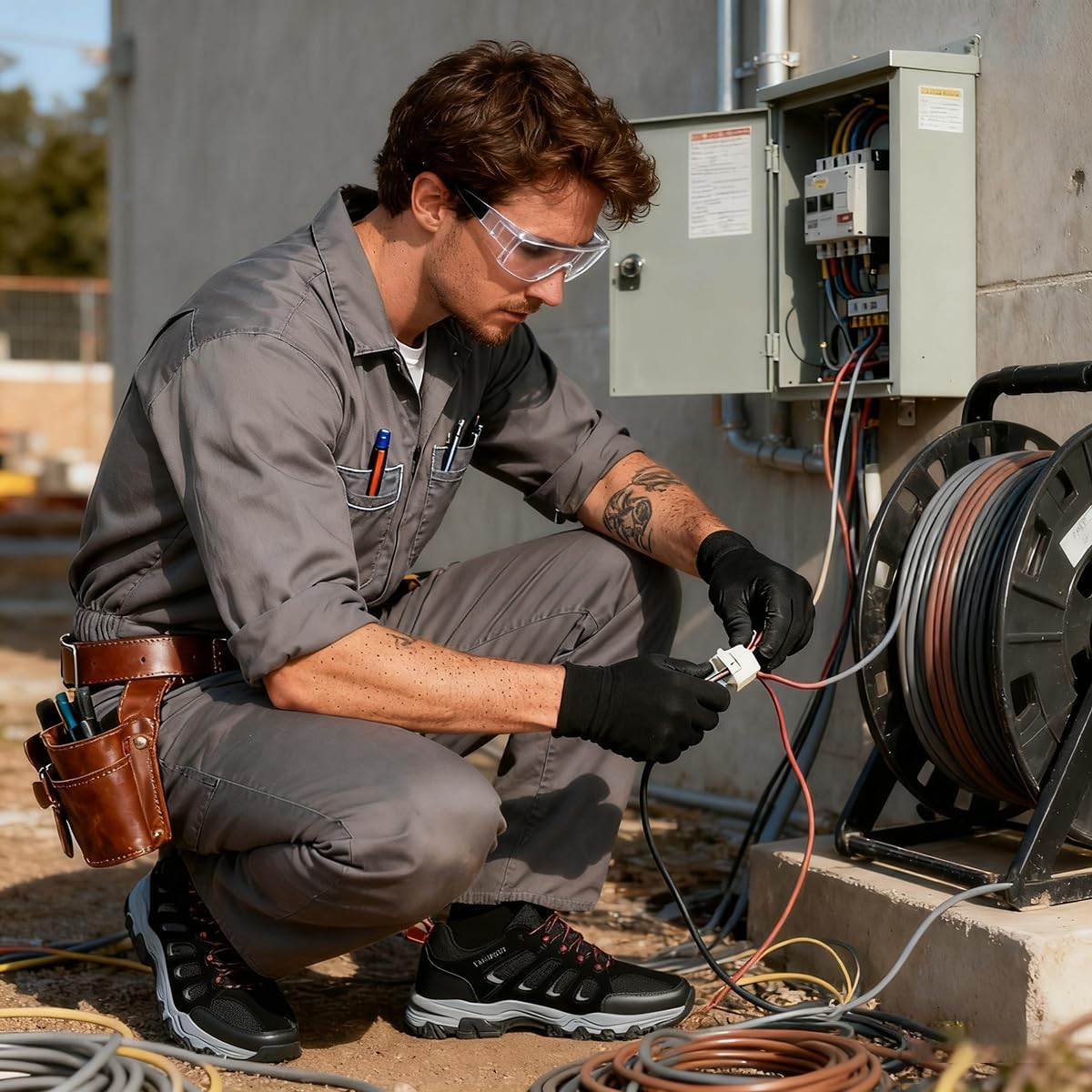 Steel Toe Shoes for Men Comfortable & Breathable Work Safety Sneakers Anti-Smash & Slip Resistant Protection Industrial Construction Shoes - Image 2