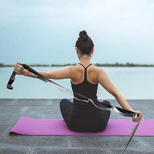 Miniatura 7 de SANKUU Yoga Straps Stretching Strap with 12 Loops Workout Poster, Straps for Stretching Physical Therapy Equipment Long Stretch Out Bands for