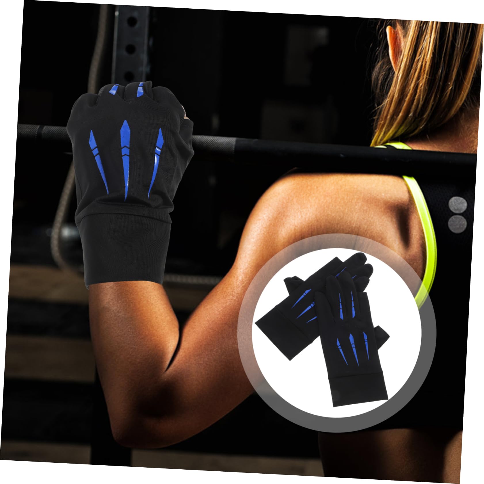 YARNOW Guanti Di Protezione Solare Guanti Fitness Guanti Da Equitazione Protettivi Guanti Da Equitazione Resistenti All'usura Comodi Guanti Da Equitazione Silicone Antiscivolo Blue