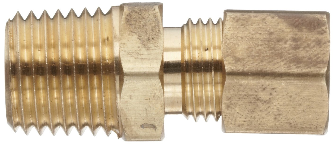 Anderson Metals-50068-0808 Brass Tube Fitting, Connector, 1/2" Compression x 1/2" Male Pipe