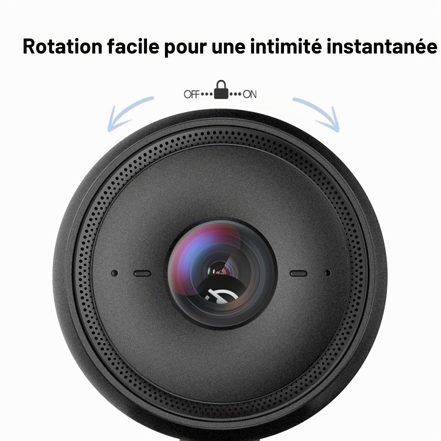 JOYUSING Flip600R 4K Webcam Streaming Ultra 4K HD Autofocus PDAF Microphones avec réduction du bruit FOV 73° Correction automatique de la lumière Caméra de confidentialité en