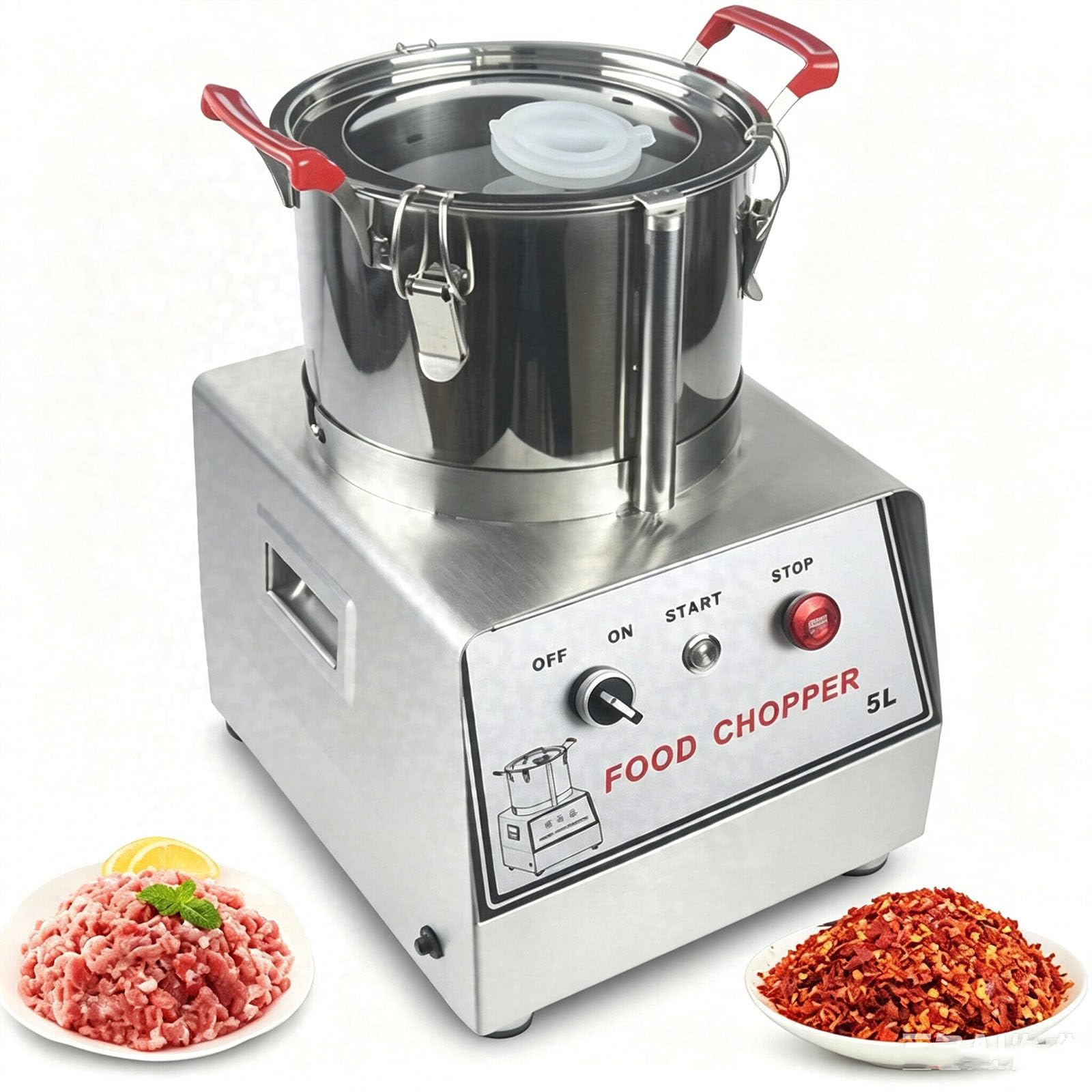 GBHJJ Commercial Stainless Steel Food Processor, 15L Electric Vegetable Shredder 10L
