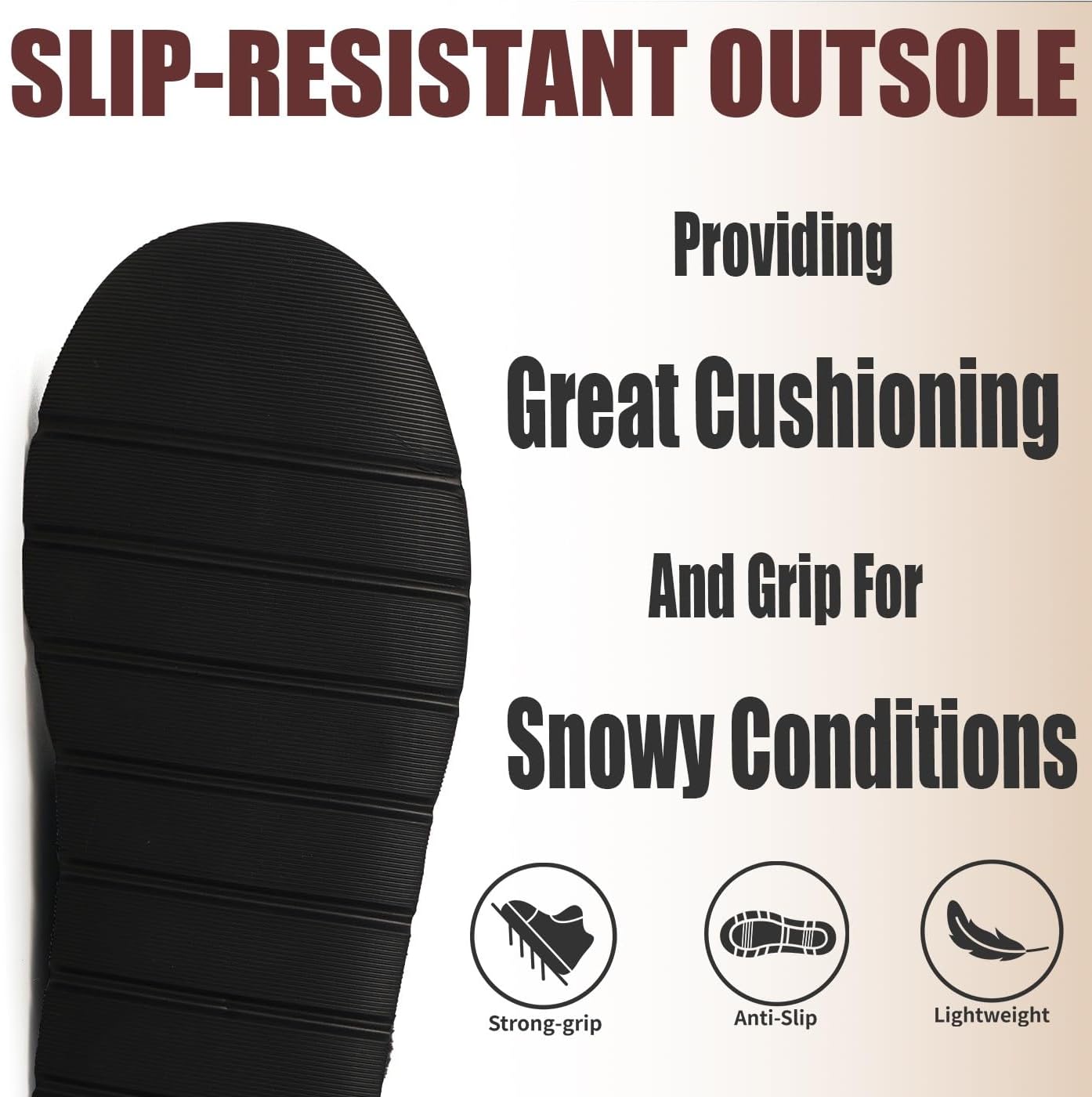 Hsyooes Womens Snow Boots Genuine Suede Leather Mini Boots Anti-Slip Outdoor Winter Ankle Booties Water Resistant Warm Faux Fur Lining - Image 5