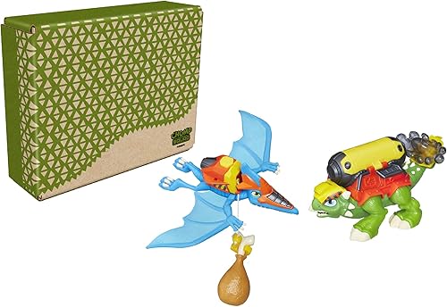 Miniatura 3 de Playskool - Figuras de equipo de construcción, anquilosaurio y pterodáctilo, juguete de dinosaurio con juego de construcción para niños de 3 años en