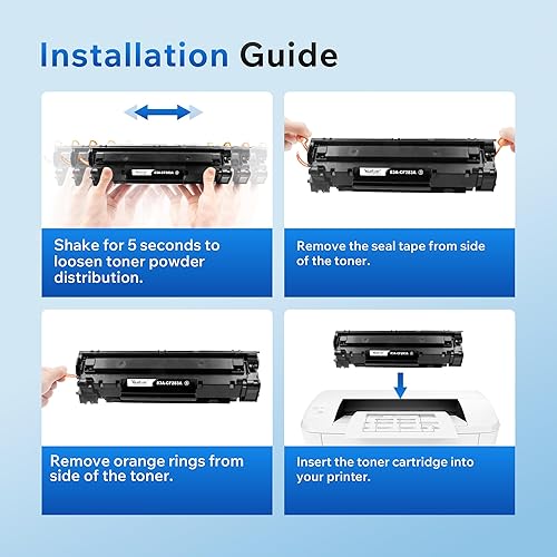 Miniatura 6 de Valuetoner Cartucho de tóner de repuesto compatible para HP 83A CF283A para usar con impresora Laserjet Pro MFP M125nw MFP M201dw MFP M225dw MFP