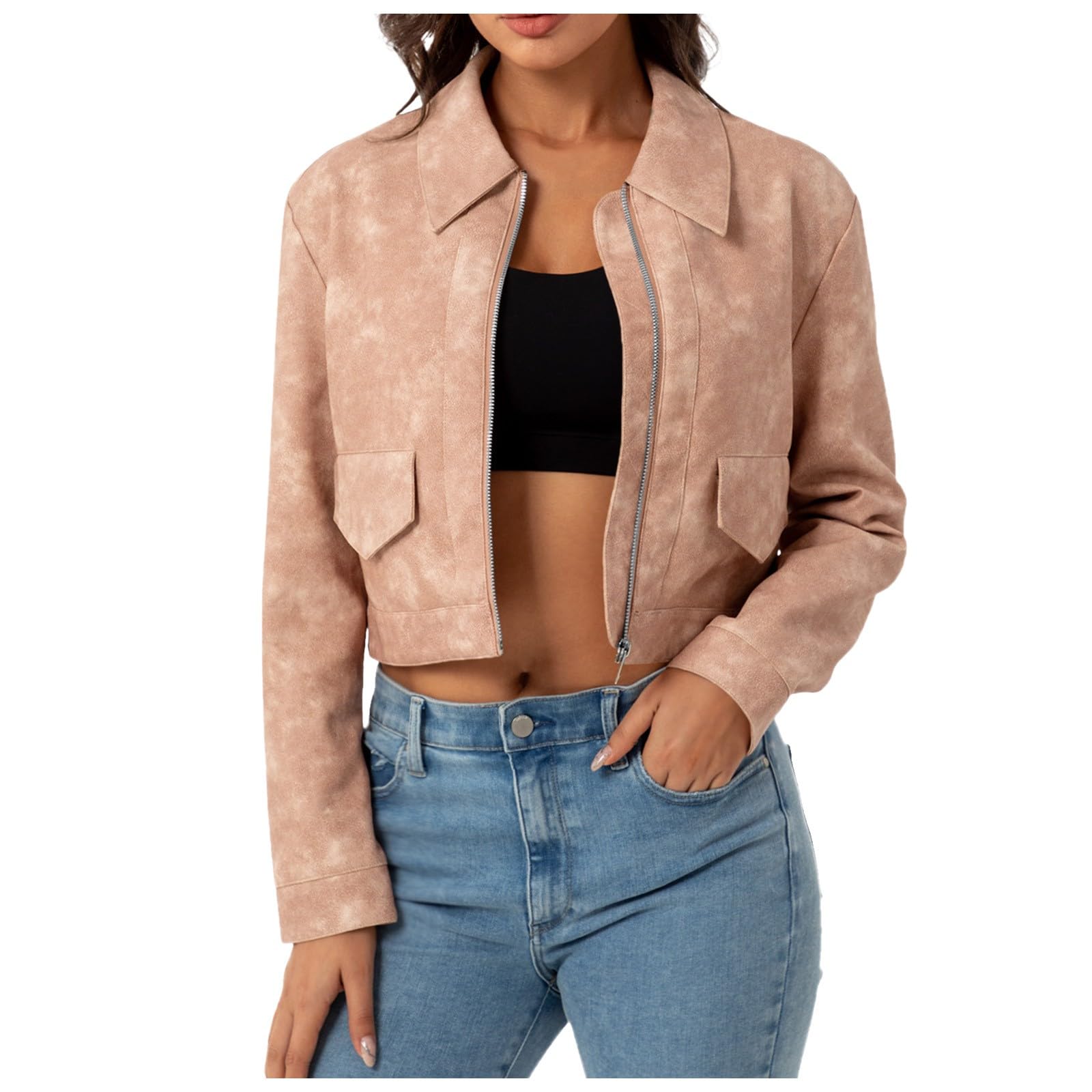 Générique Cappotti Donna 2027 Pelle Autunno Transizione Giacca Impermeabile Antivento Leggero con Cappuccio (White, L)