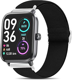 IDW13,IDW16,IDW19 Smartwatch Bands, Lamshaw 22mm Stretch Elastics Nylon Adjustable Replacement Strap Accessories for Men & Women Compatible for TOOBUR,TEMINICE,VRPEFIT,Konitee,Gydom,Faweio IDW13 Watch / Woneligo W3 / TOOBUR,Faweio IDW16 Watch / MILOUZ,Amzhero,A-TGTGA,TOOBUR IDW19 Watch