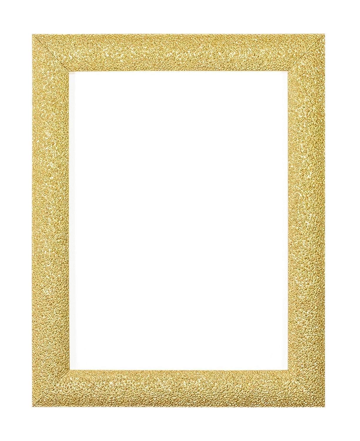 Memory Box Stardust Picture/Photo/Poster Frame - Moulding 24mm Wide and 12mm Deep - With a High Clarity Styrene Shatterproof Perspex Sheet - Gold Colour Frame - Size 16" x 12"