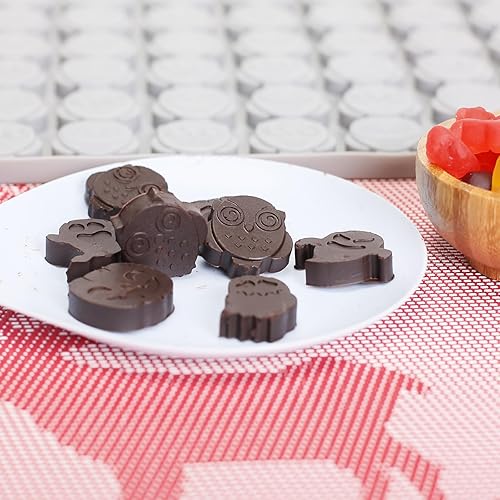 Miniatura 4 de Molde para dulces de Halloween, moldes de silicona con 70 mini cavidades de búho, moldes de truco o trato para Halloween, molde de búho de grado