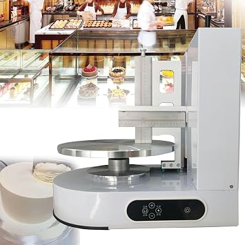 Automatic Decorating Cake Coating Smoothing Scraping Machine, Cake Cream Scraper, Electric Cake Icing Machine/