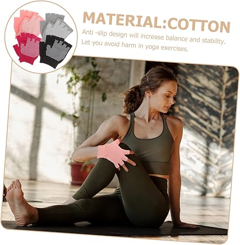 Miniatura 3 de BIUDECO 4 pares antideslizantes de pilates, deportes al aire libre, suministros de entrenamiento práctico, para mujeres, mujeres, antideslizantes,