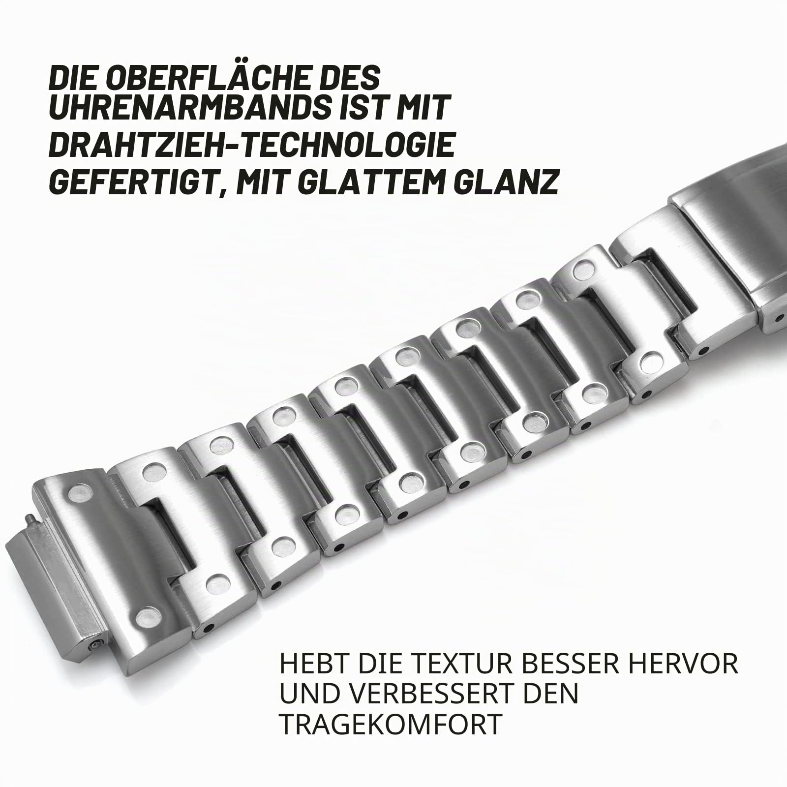 Uhrenarmband aus Metall für GM-5600 GM5600B für herren Kompatibel mit Casio für G-shock, Armbänder aus Edelstahl 316 mit Schnellspannfeder