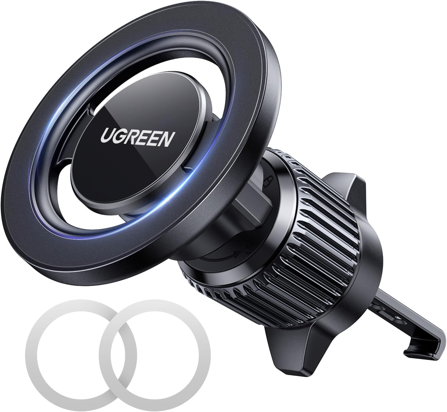 UGREEN MagSafe Car Phone Holder Magnetic Car Mount, [360° Rotation Super Stable], One-hand Auto Lock, No Blocking Air Vent Magnetic Mobile Holder, Fit for iPhone 17/16/15, Samsung S25/24/23/Z Flip