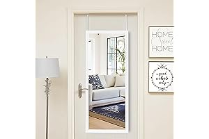 NeuType Full Door Mirror, 43” x 18” Over the Door Hanging Mirror