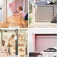 Vista 5 de Timbre de puerta con sensor de movimiento inalámbrico: timbre de entrada de negocios, detector de movimiento para interiores zumbador