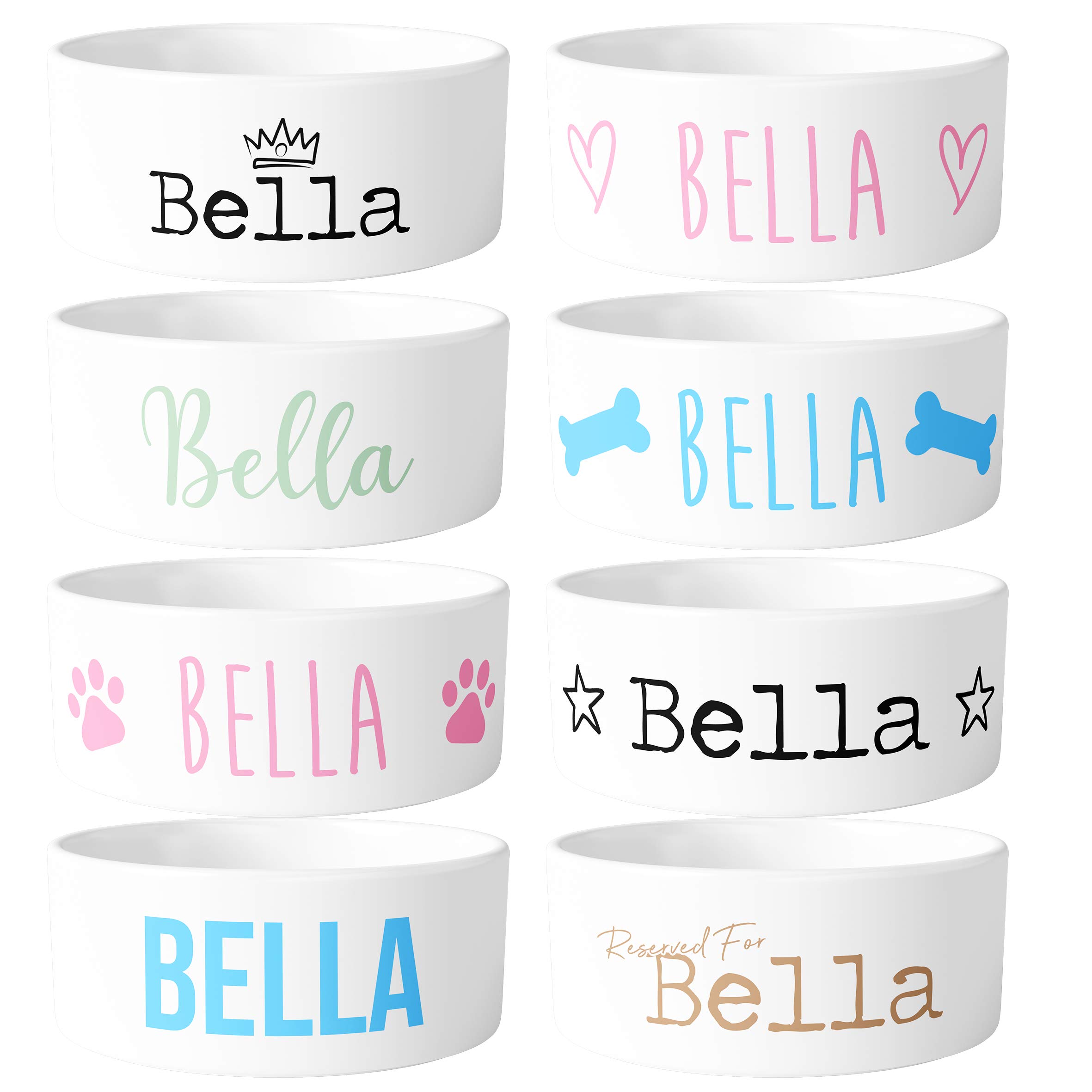 Sponsored Ad – Personalised Ceramic Dog Bowl - Choose Your Own Design & Colour - Add Your Pet's Name