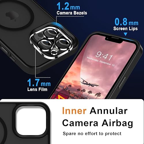 Vista 700 de MOCCA - Funda magnética resistente para iPhone 11 de 6.1 pulgadas, compatible con MagSafe, protector de pantalla de vidrio + protector de lente