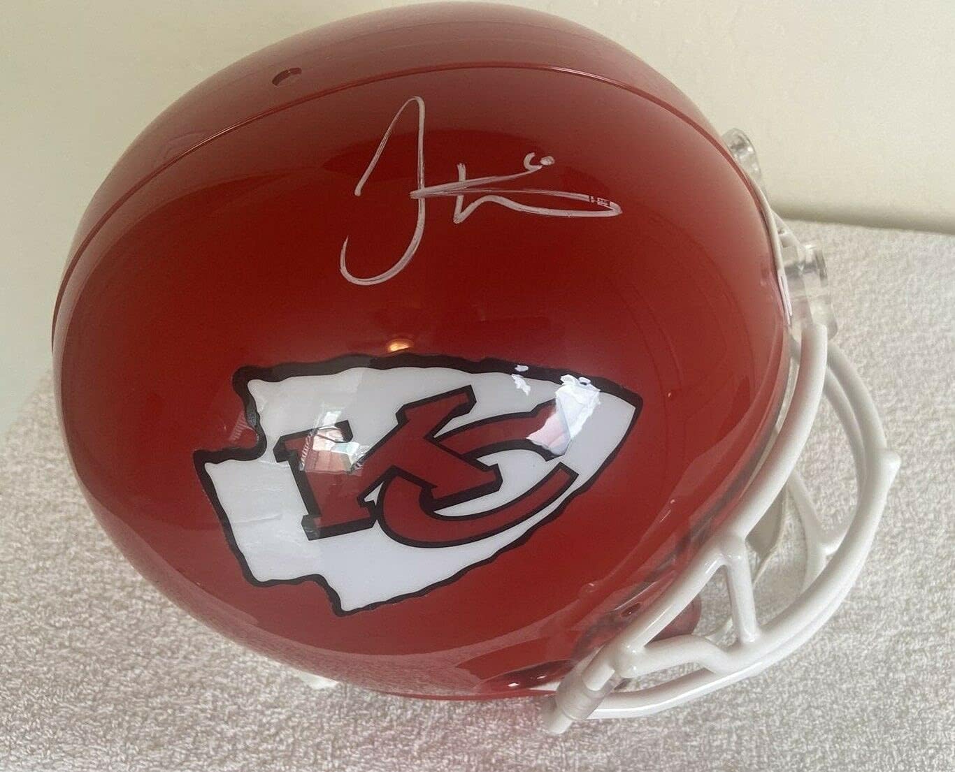 TYREEK HILL AUTOGRAPHED SIGNED KANSAS CHIEFS FULL SIZE REPLICA HELMET JSA COA : Collectibles & Fine Art
