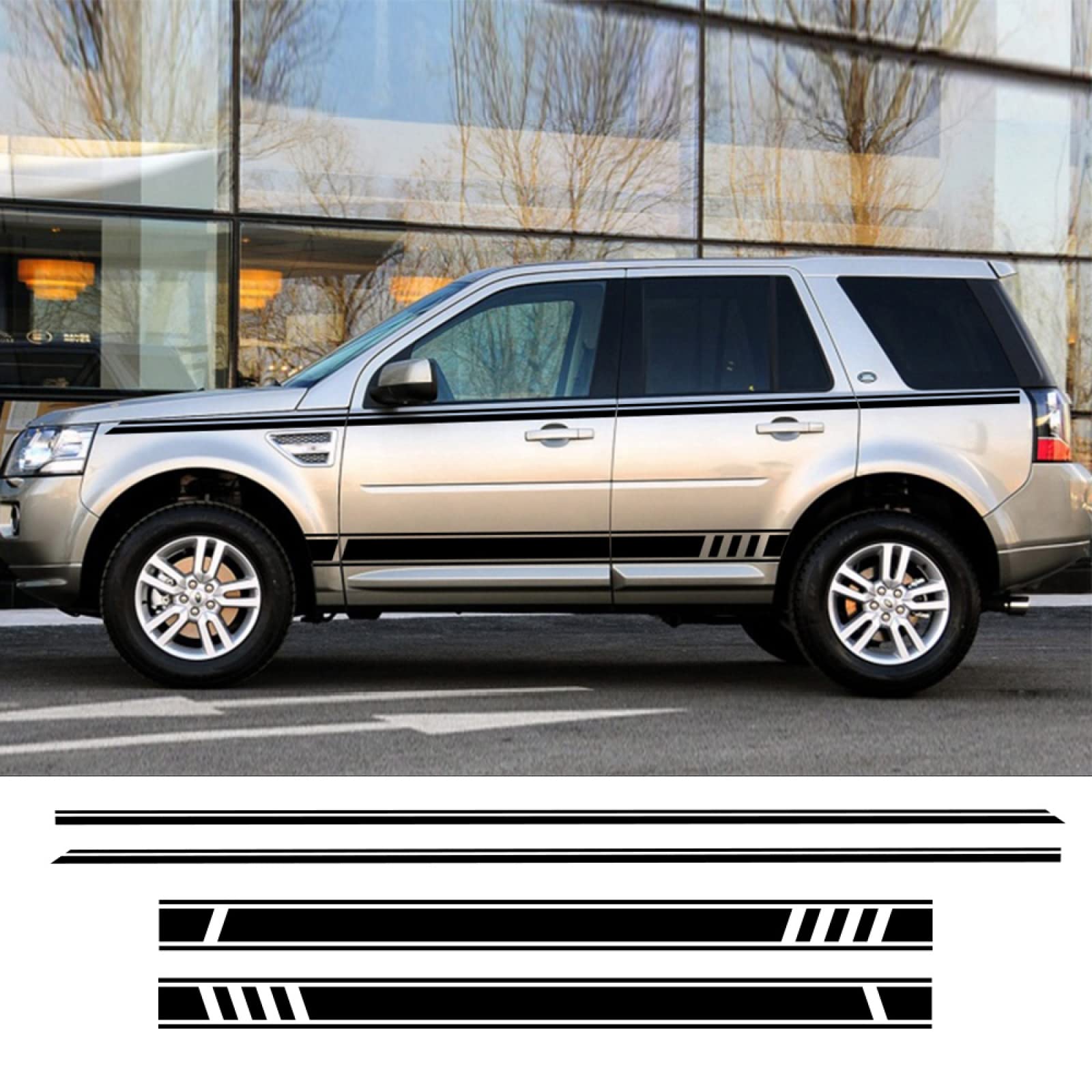BANIKOP Stripe Decal Sticker For Land Rover Discovery 4 3 2 Sport Freelander Auto Vinyl Film StripesDecals 4PCS Car Side Door Stickers