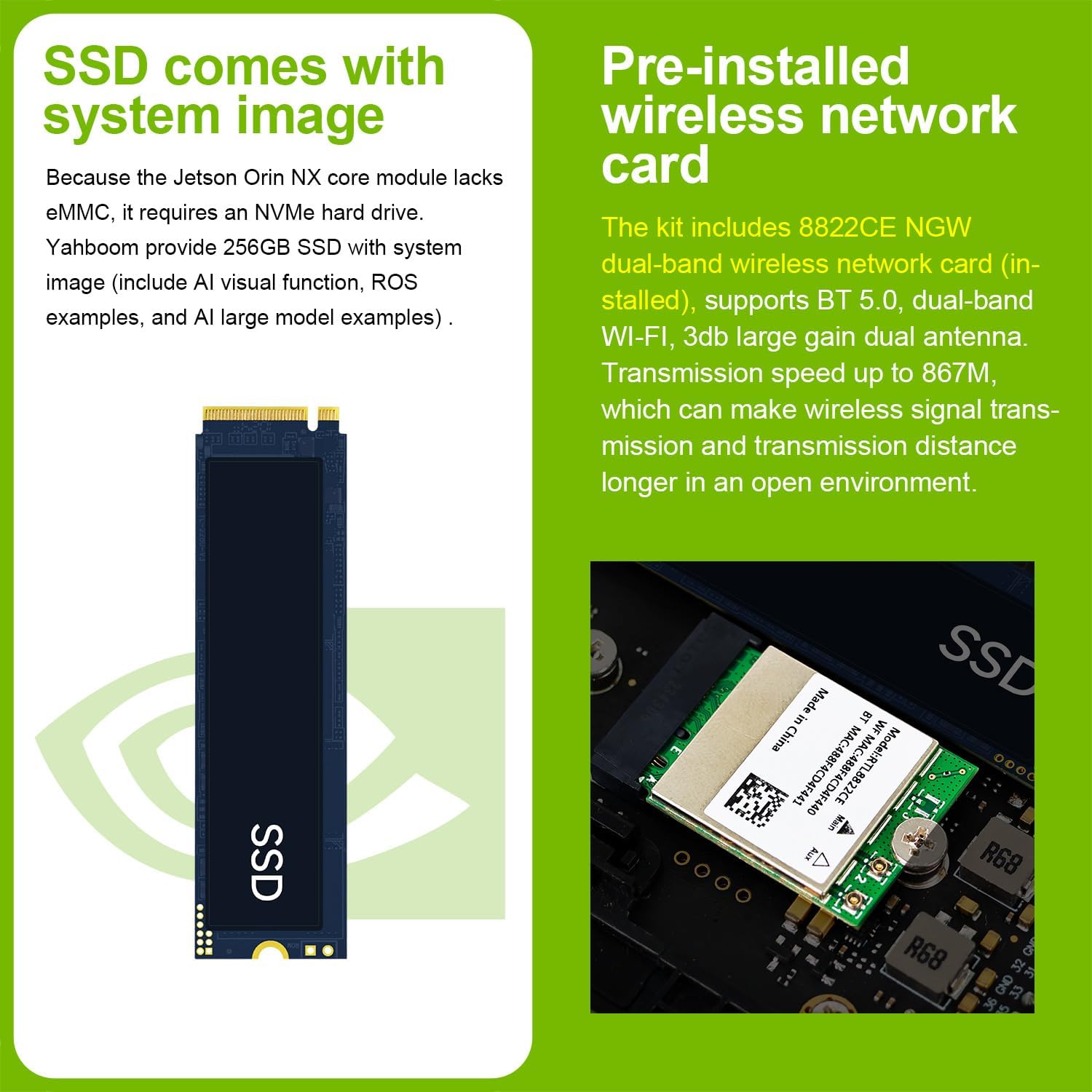 Jetson Orin NX SSD and Wireless Card