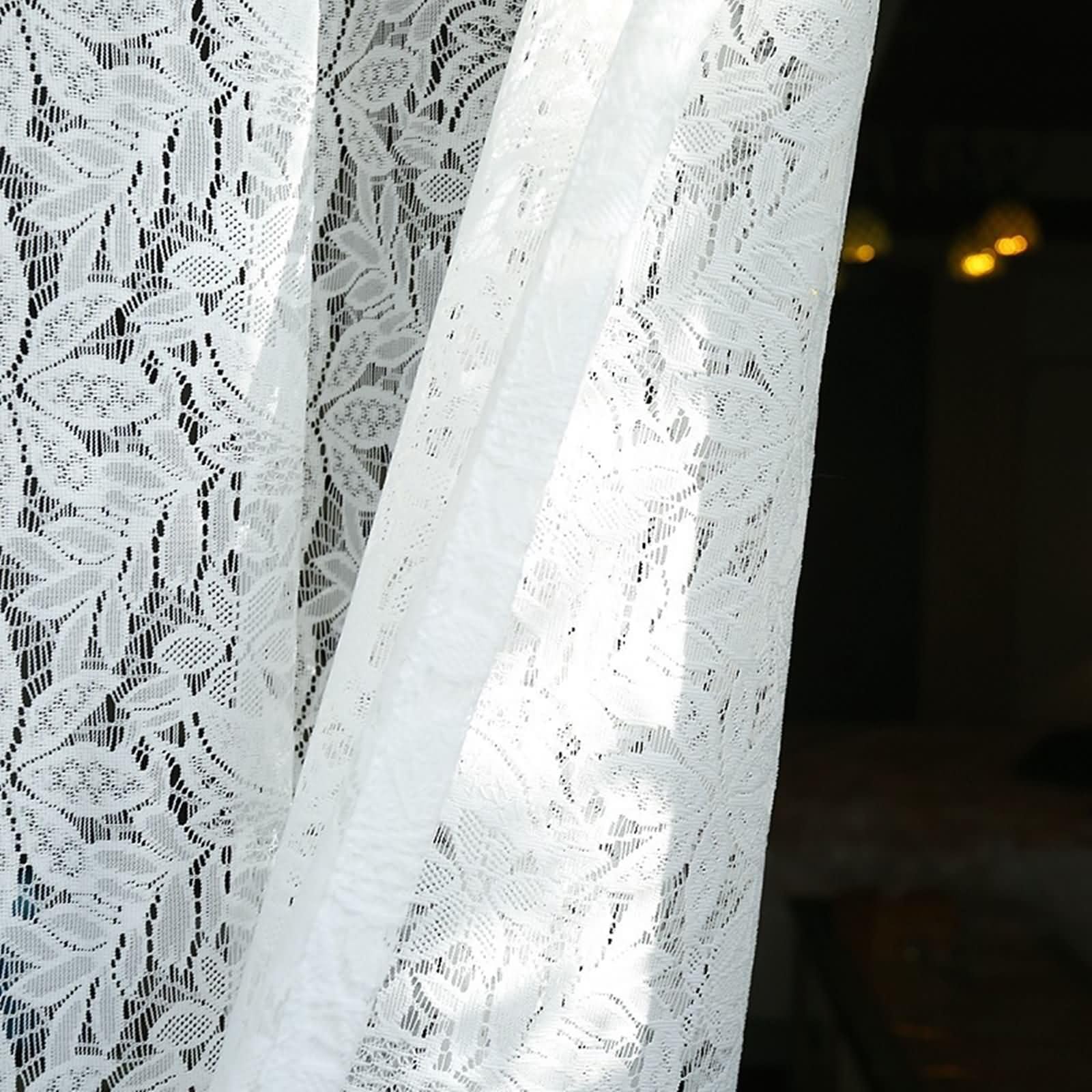 Zazdrostka bistro, zestaw 1 szt., do sypialni, 1 x 200 W x 140 cm (wys. x szer.), krótkie zasłony kuchenne, białe, jednokolorowa, z koronką, haftowana zasłona z motywem kwiatowym, z kieszenią
