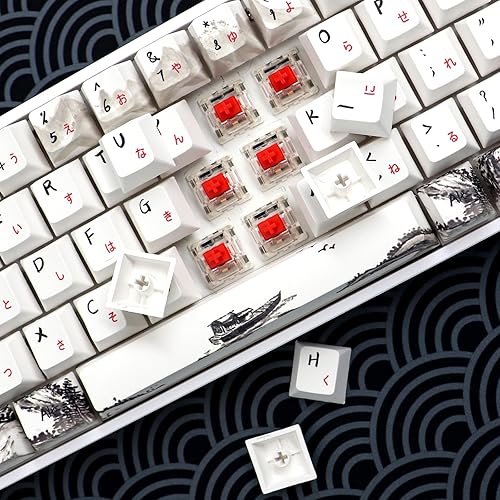 Miniatura 3 de MOLGRIA GK68 Teclado para juegos con retroiluminación RGB de 68 teclas con teclas Plum Blossom, interruptores de mecánica roja intercambiables en