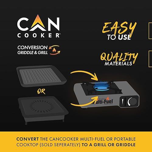 Miniatura 2 de CanCooker Parrilla de conversión portátil  Convierte fácilmente la estufa multicombustible, portátil o cualquier quemador en una parrilla, negro, 12