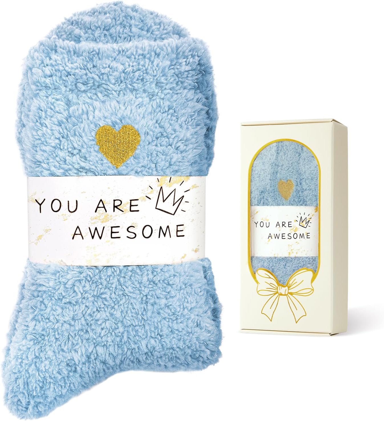 American Trends Coral Fleece Cloud Fuzzy Socks Ultra-Soft Warm Sleep Socks Cozy Unisex Self-Care Gifts Boo Basket Stuffers