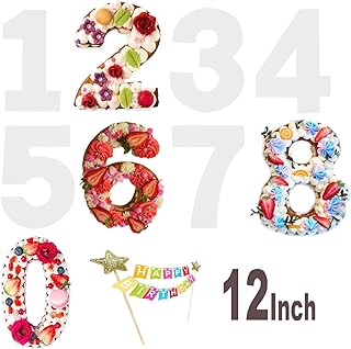 12 Inch Number Cake Pans 0-9 Large Cake Stencil Professional Birthday Number Mold for Birthday Wedding Anniversary Retirement Graduation Cake