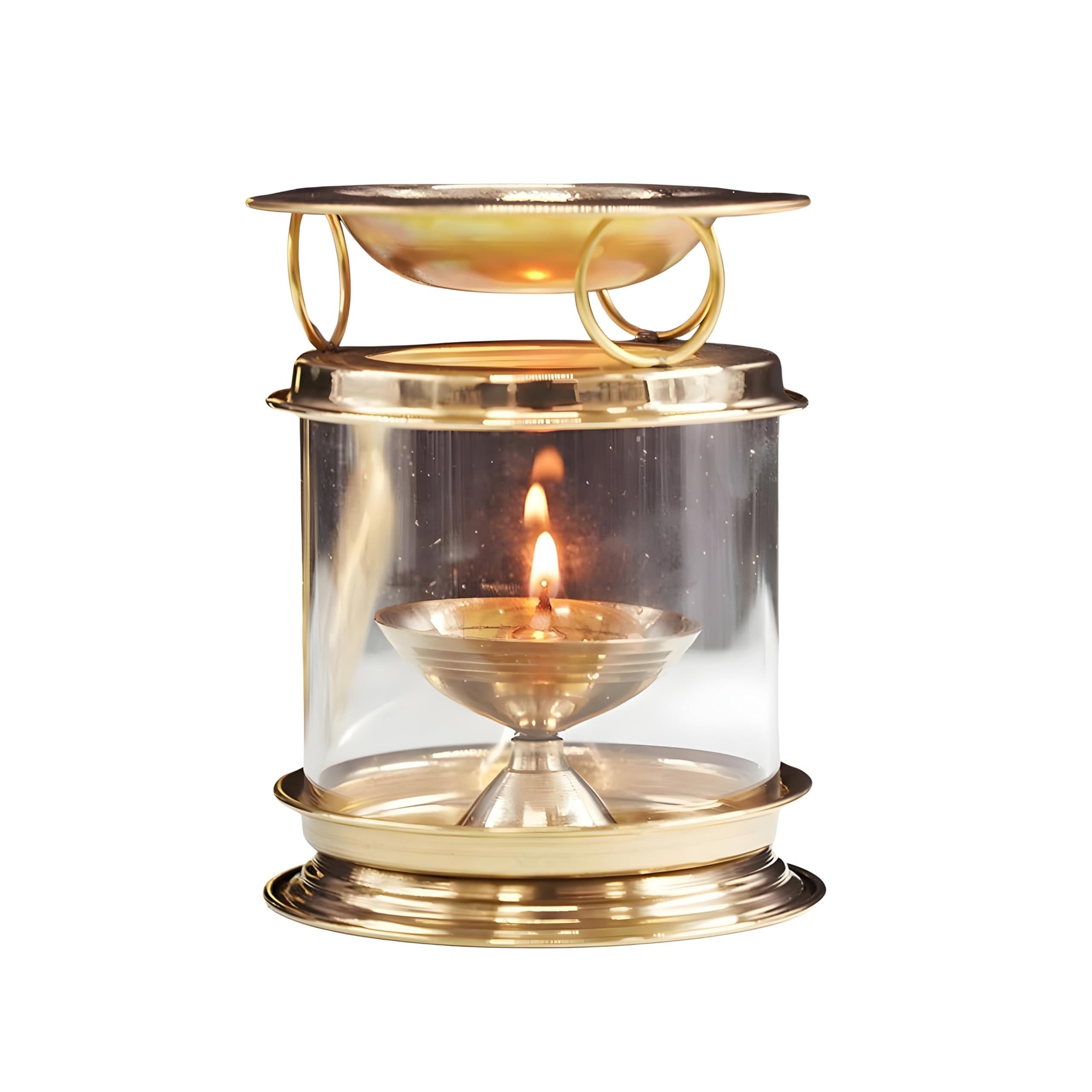 Samy Collectibles Brass Asthadeep Diffuser: Golden Brass Diya Oil Lamp for Poojaghar - Aromatherapy Incense Burner and Camphor Lamp for Divine Illumination (B08VHD9F7N) Amazon Price History, Amazon Price Tracker