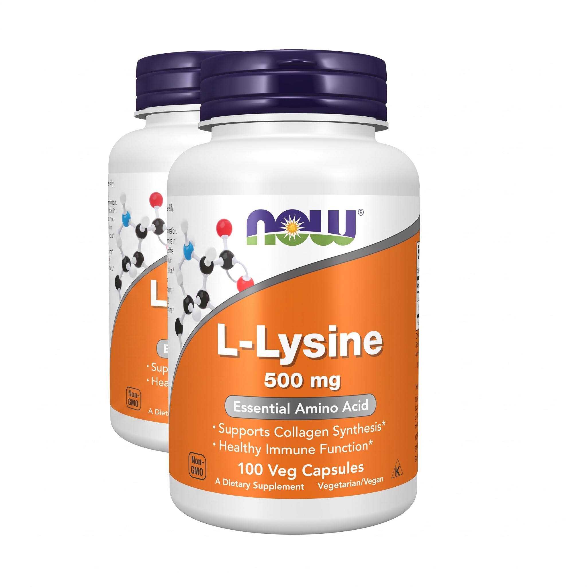 Now L-Lysine 500 mg, 360 Vegetarian Capsules — Amazon image 8