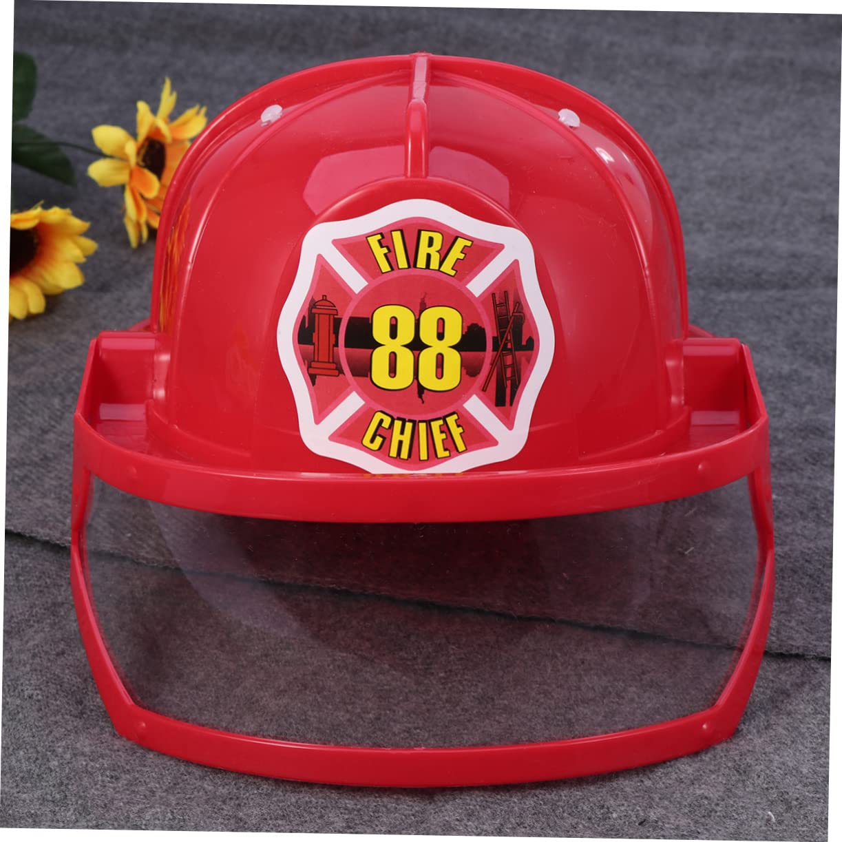 Veemoon Hats for Boys and Girls Fire Hat Toy Safety and Girls Hat for Role Play Develop Creativity Educational Toy Made of Pvc