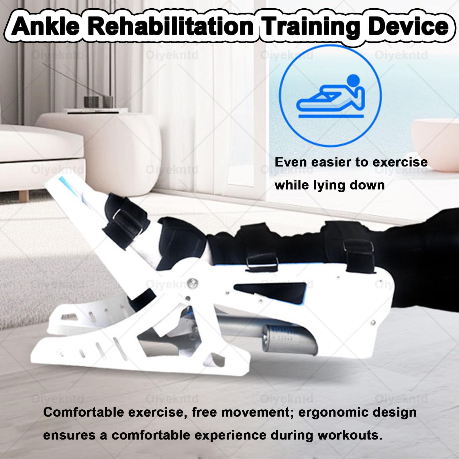 Entrenador eléctrico de Tobillo, Equipo de rehabilitación de pies con Control Remoto, Entrenamiento bidireccional de flexión Plantar (45°) + dorsiflexión (50°)