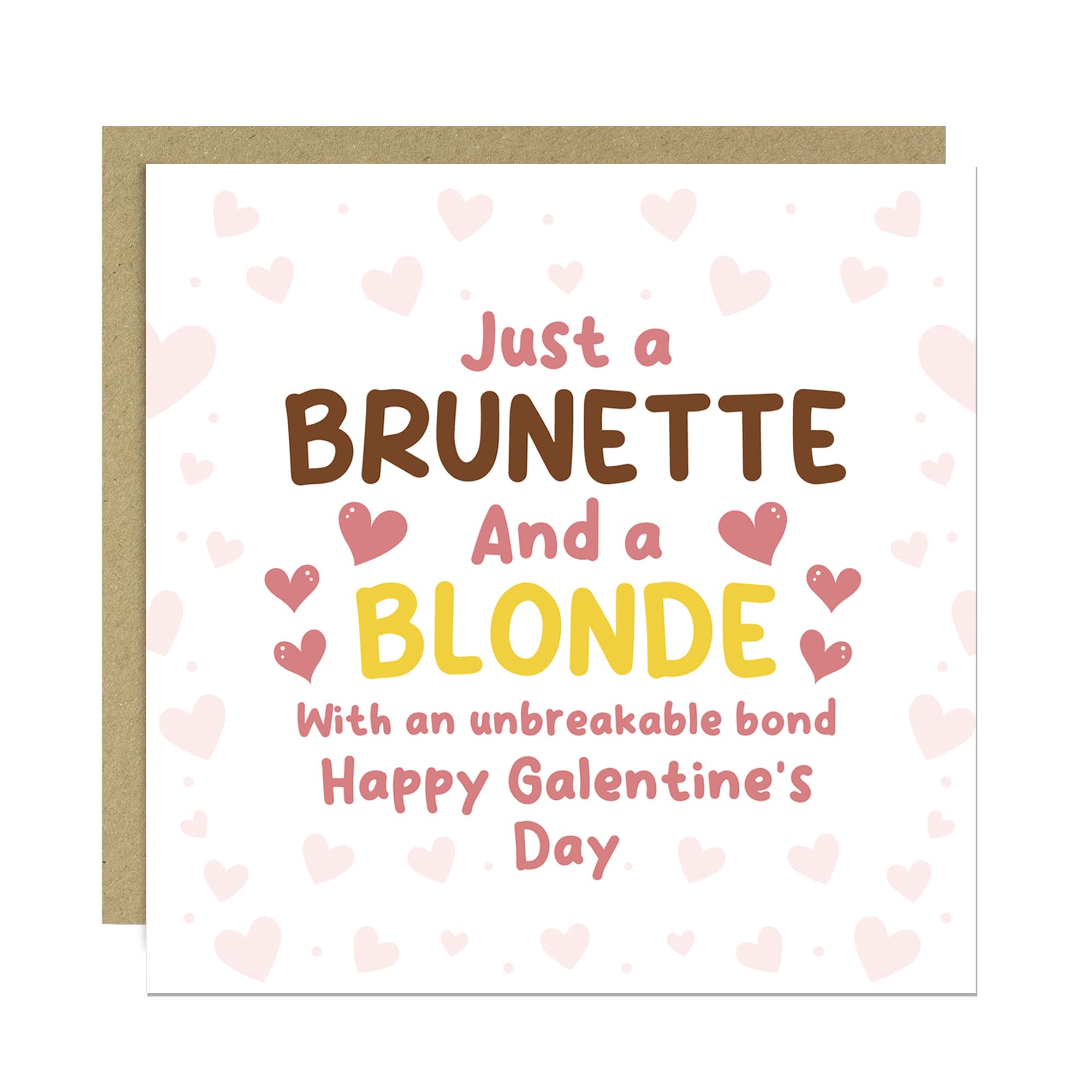RED OCEAN Galentines Day Card, Blonde And Brunette Best Friend Card, Galentines Card For Best Friend, Galentines Gift, Friend Galentines Card, Card For Bestie, Card For Her