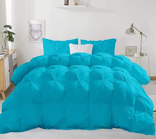 Miniatura 2 de Juego de ropa de cama plisada de 3 piezas de 100% algodón (edredón + 2 fundas de almohada), tamaño individual