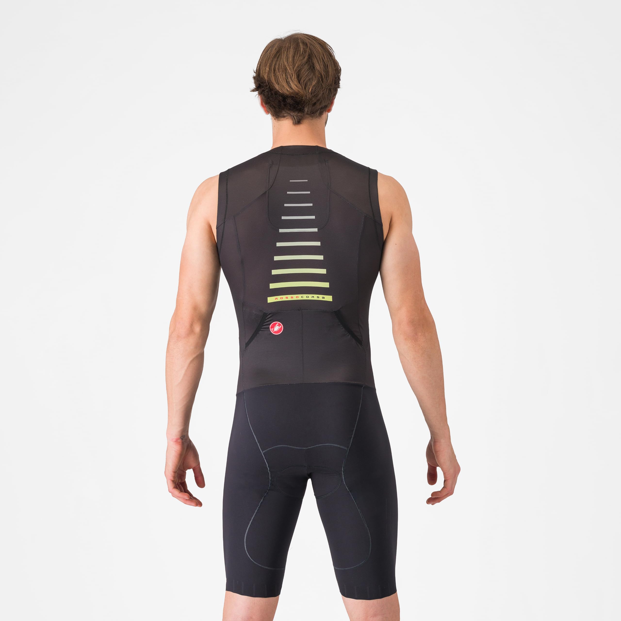 CASTELLI Sanremo 3 Herrenanzug, ärmellos, Radfahren, Rennen, Schwimmen, Radfahren, Laufen, aerodynamischer Triathlon-Anzug mit Tri-Sitzpolster