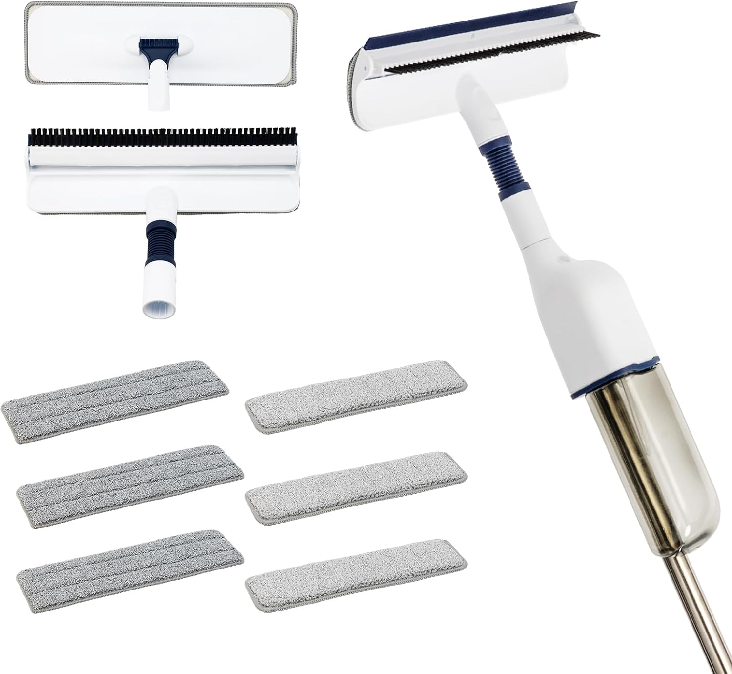 All-in-One Spray Window Squeegee and Floor Mop, 50" Long Handle Spray Squeegee for Window Cleaning, Professional Squeegee with Sprayer for Glass and Window Cleaning