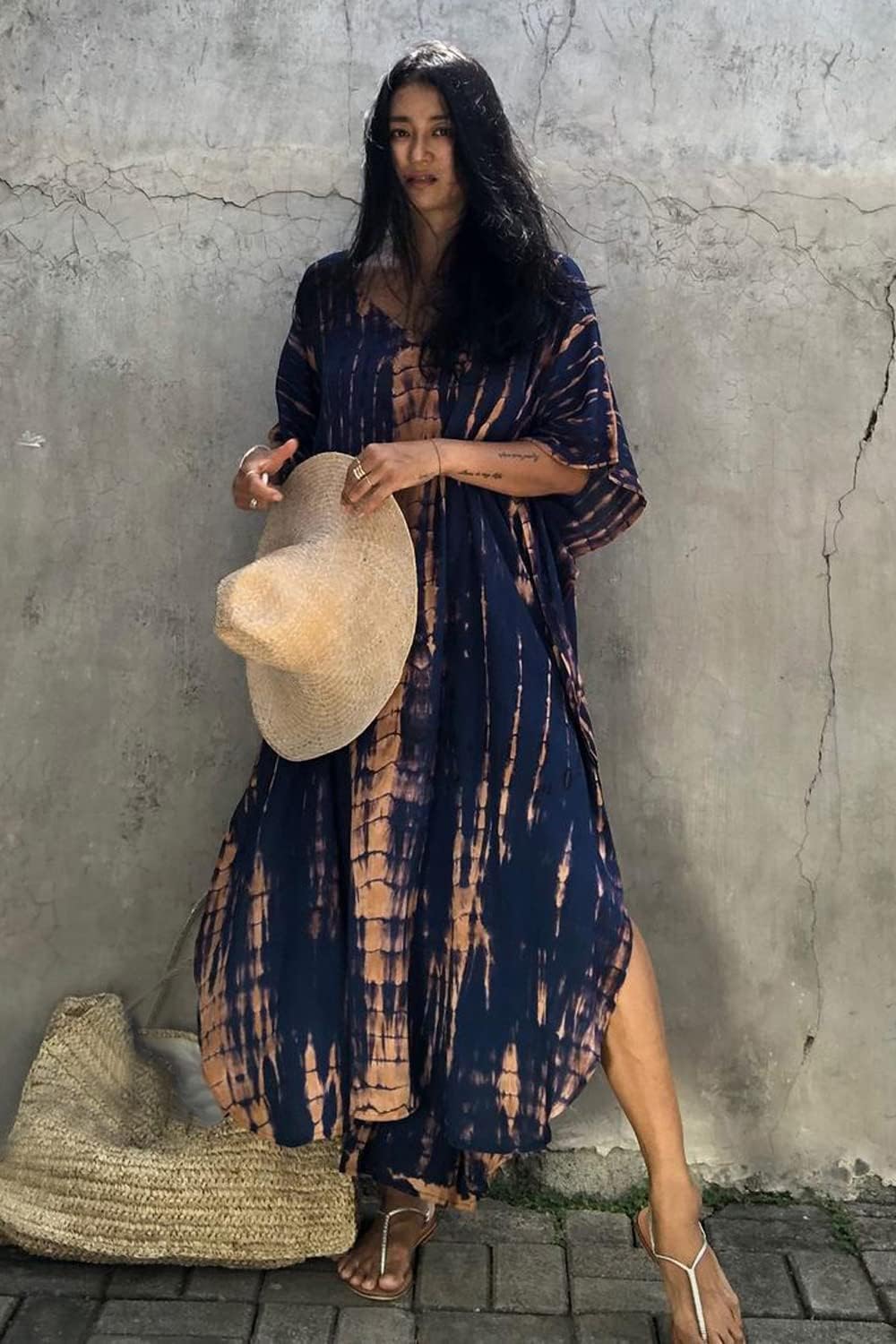 CHERRY CAT Women Beachwear Coverups Kaftan Casual Caftan Swimwear cover ups - Image 2