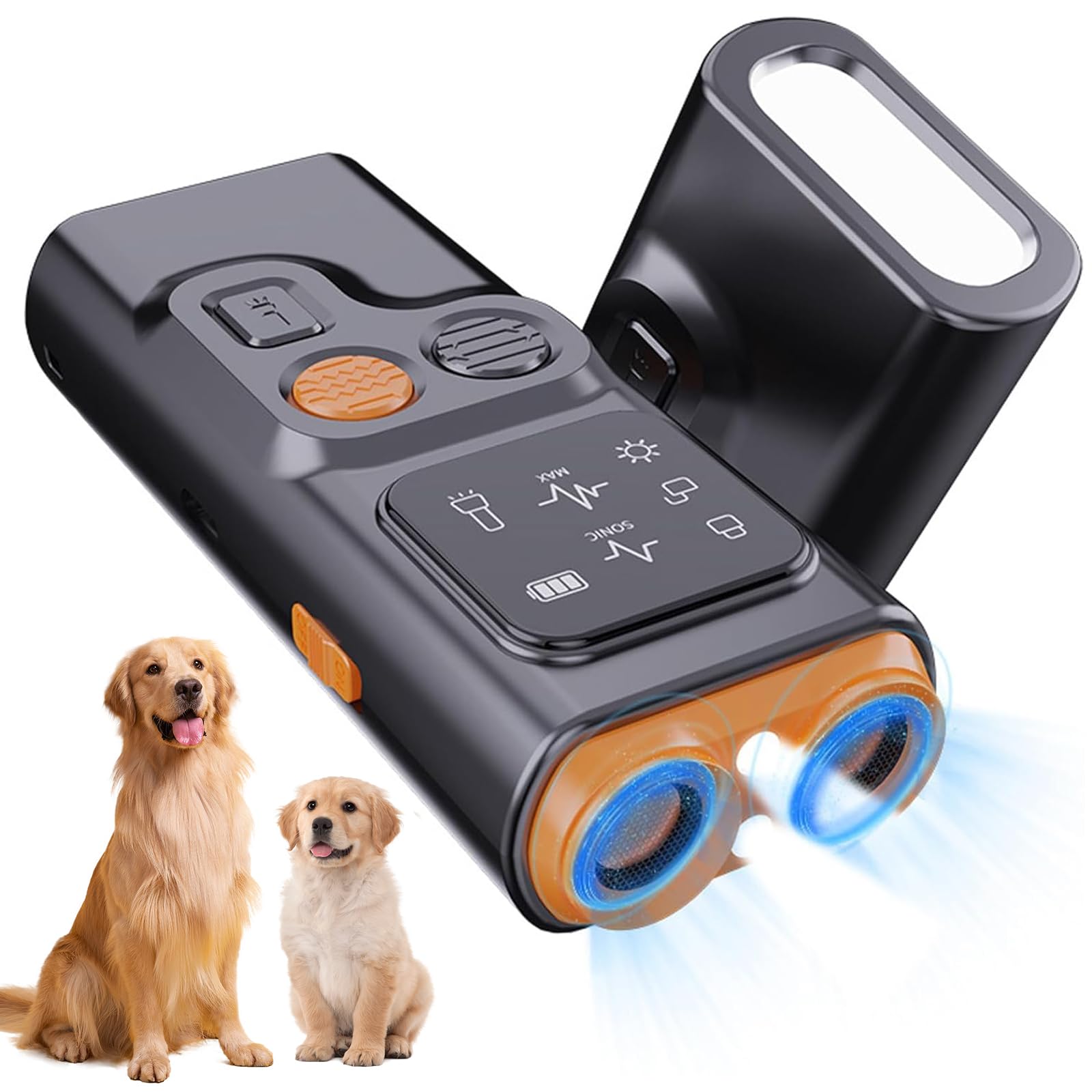 Barkguard, Bark Guard Anti Barking Device For Dogs, Portable And Waterproof Bark Guard With Built-in LED Flashlight, Stop Barking Bad Behavior Correction Device For Dogs