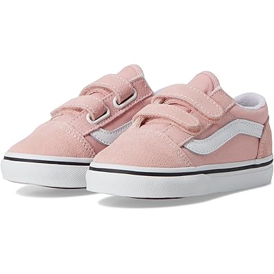 Женские кроссовки Vans Kids Old Skool V (Infant/Toddler) powder pink/true white