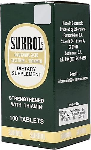 Miniatura 4 de Sukrol Ácido Glutámico Lecitina y Thiamin Suplemento alimenticio vitamínico que te ayudará mejorar tu salud física y mental Ayuda a mejorar tu