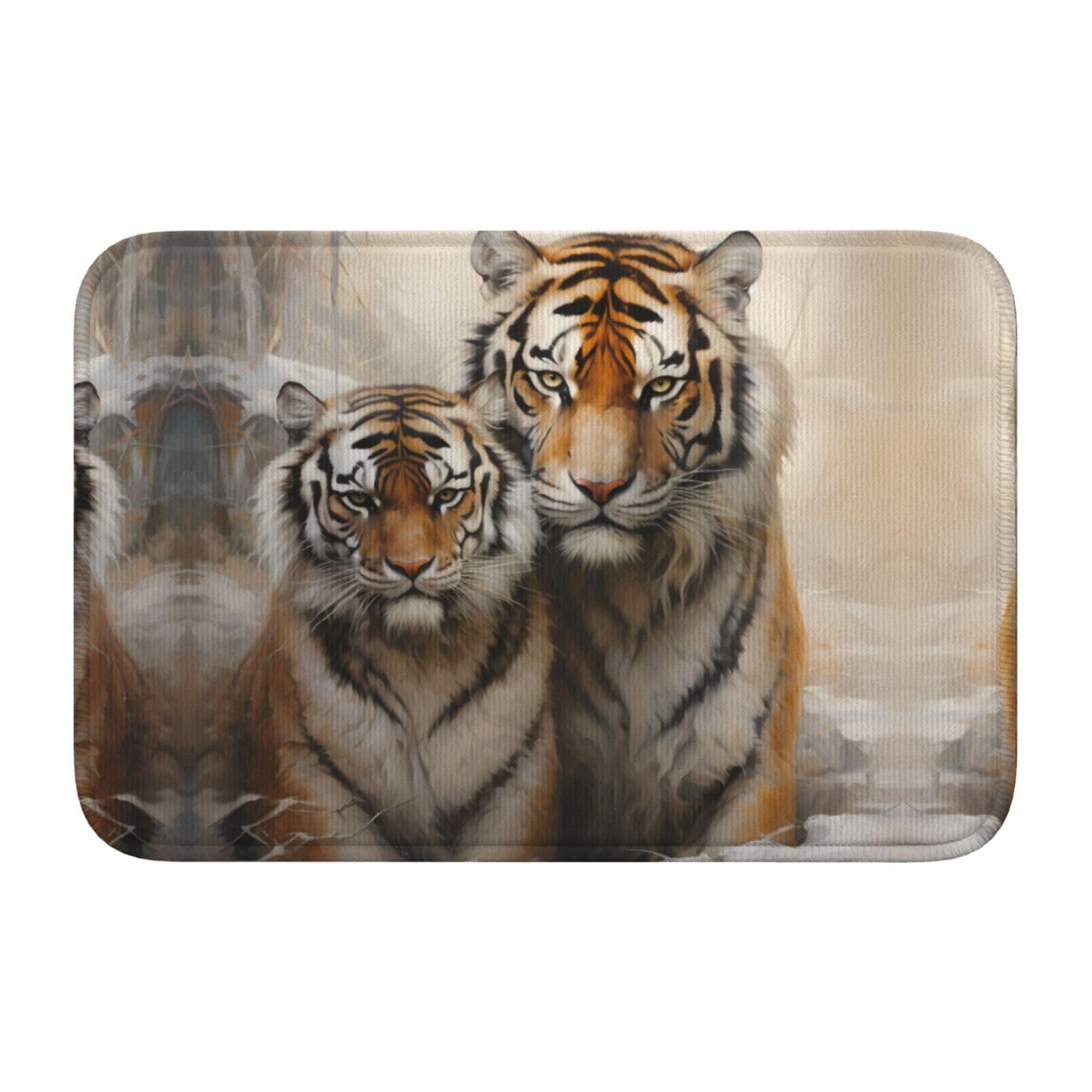 Tapis de sol tigre couple idéal pour sublimer une entrée moderne
