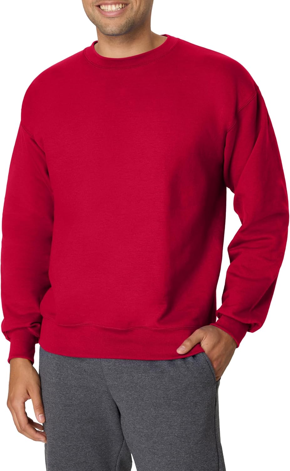 Hanes mens Ultimate Sweatshirt, Heavyweight Fleece Sweatshirt, Crewneck Pullover for Men
