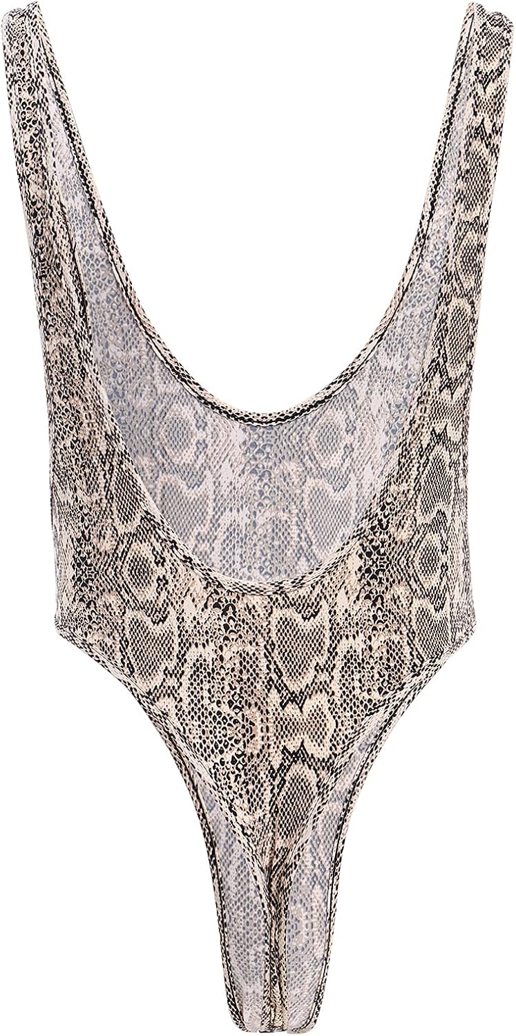 ABAFIP Men's Deep U Neck High Cut Dance Leotard Bodysuit Backless Solid/Snakeskin Wrestling Singlet Activewear Undershirt : Clothing, Shoes & Jewelry
