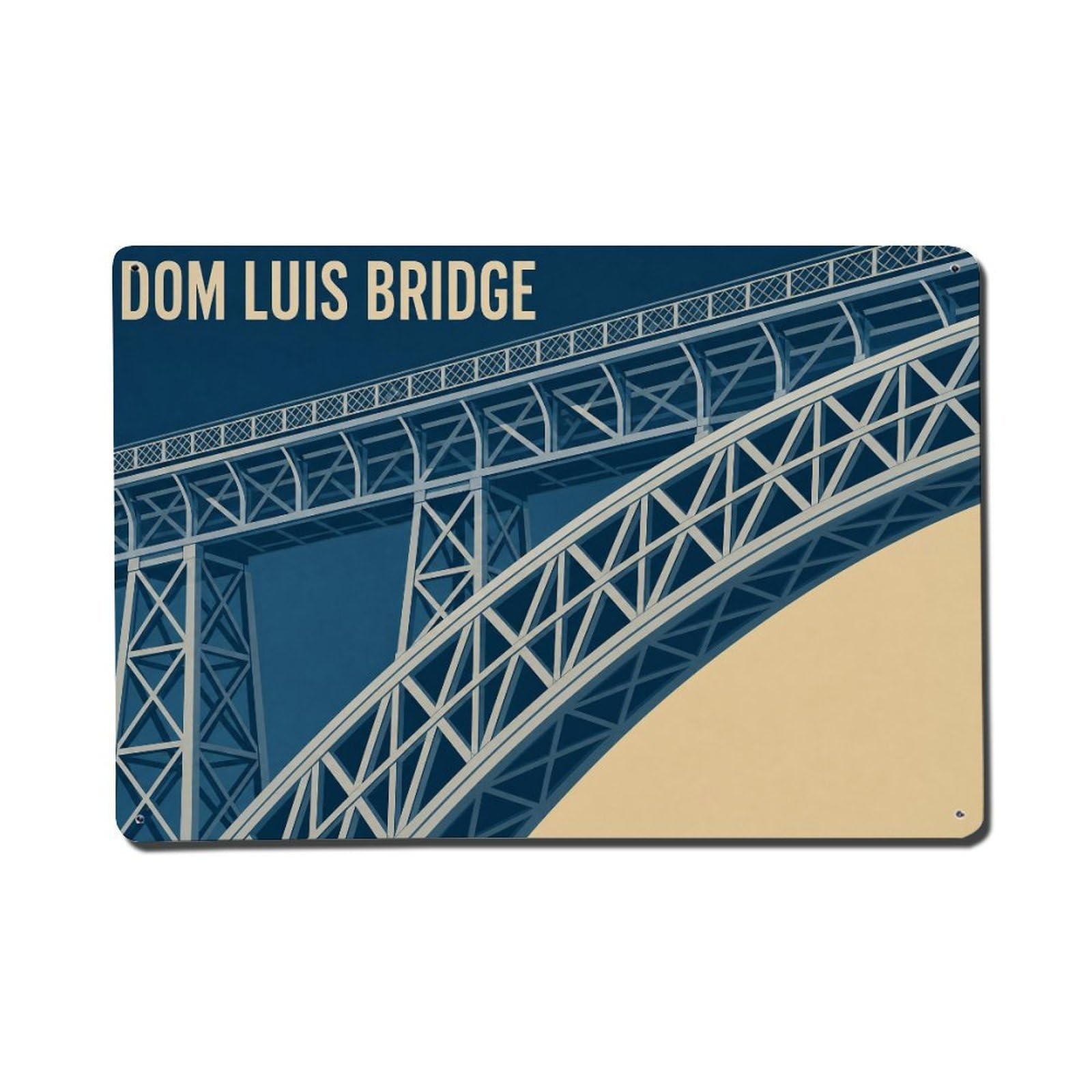 Metal Tin Sign Portugal Vintage Travel Dom Luis