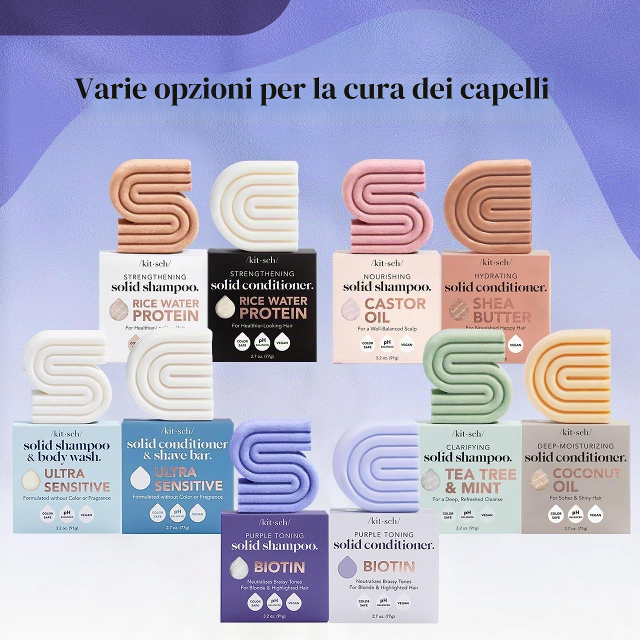 Kitsch Shampoo 175 ml (Confezione Da 1) Viola