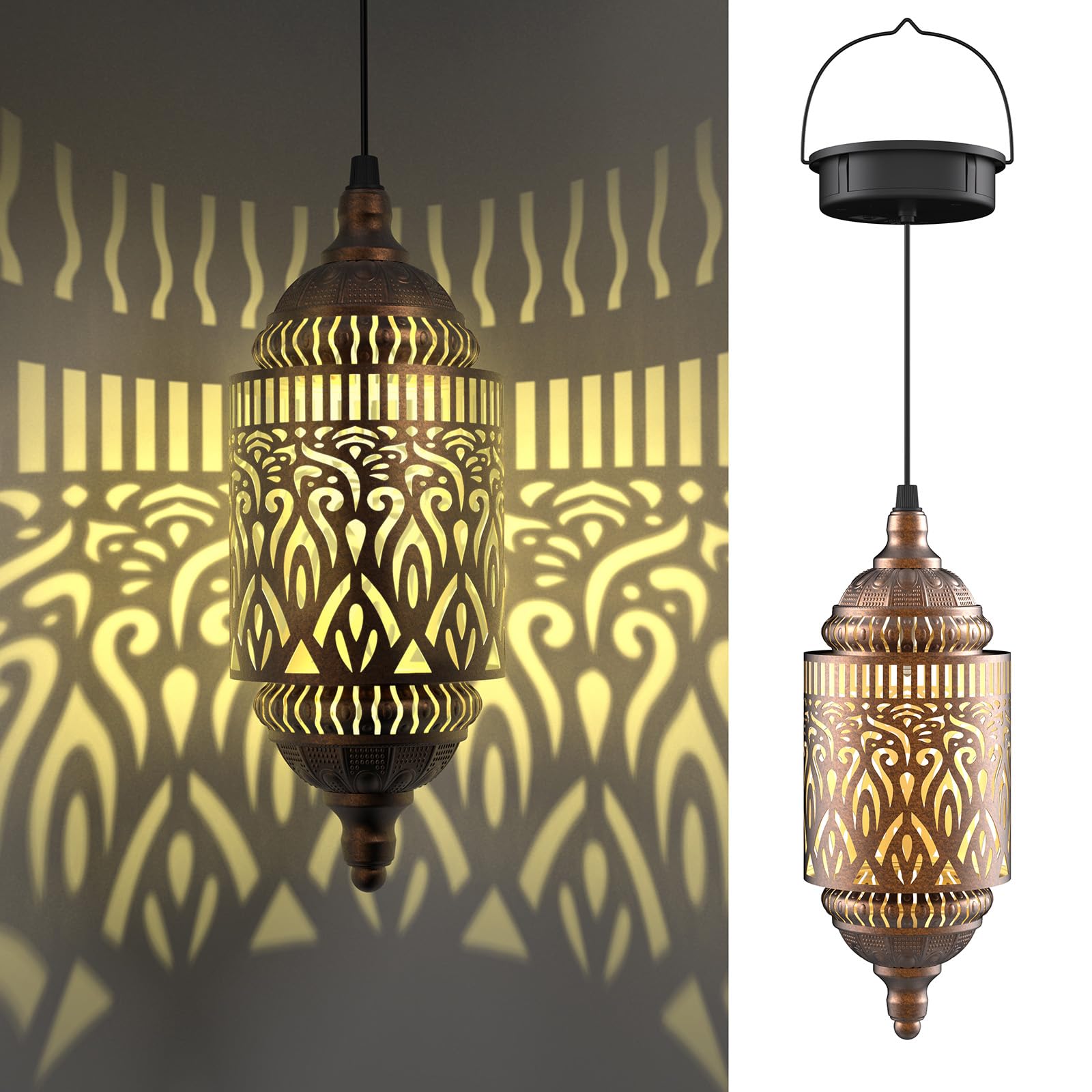 Lampe solaire marocaine imperméable pour décorations extérieures de jardin - 8