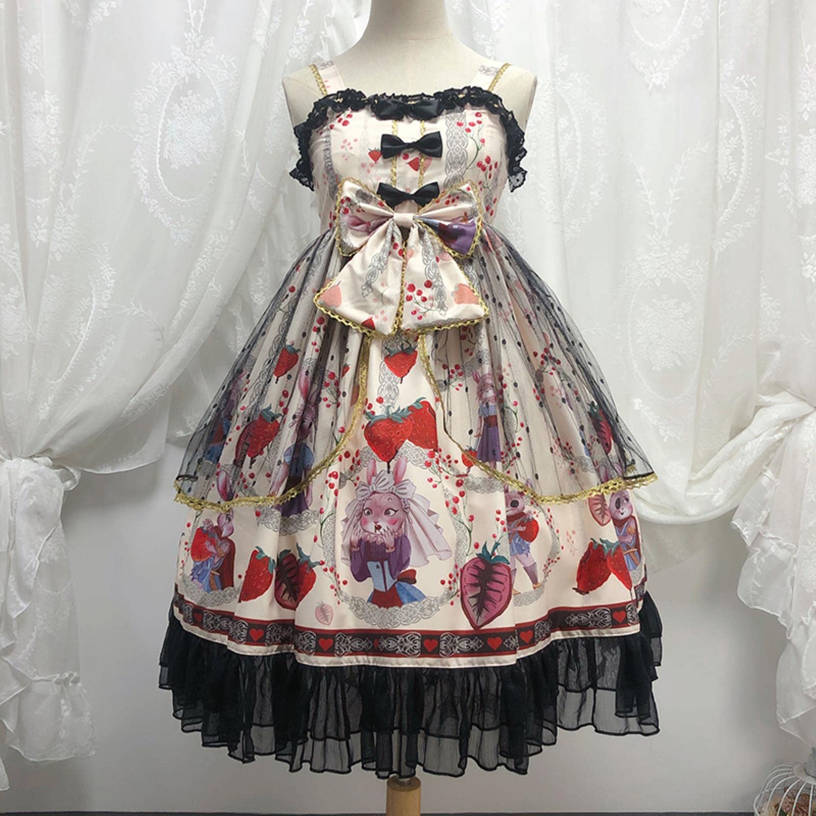 Amazon.co.jp: 服オリジナル和風ダークロリータ毎日ウサギプリント大 