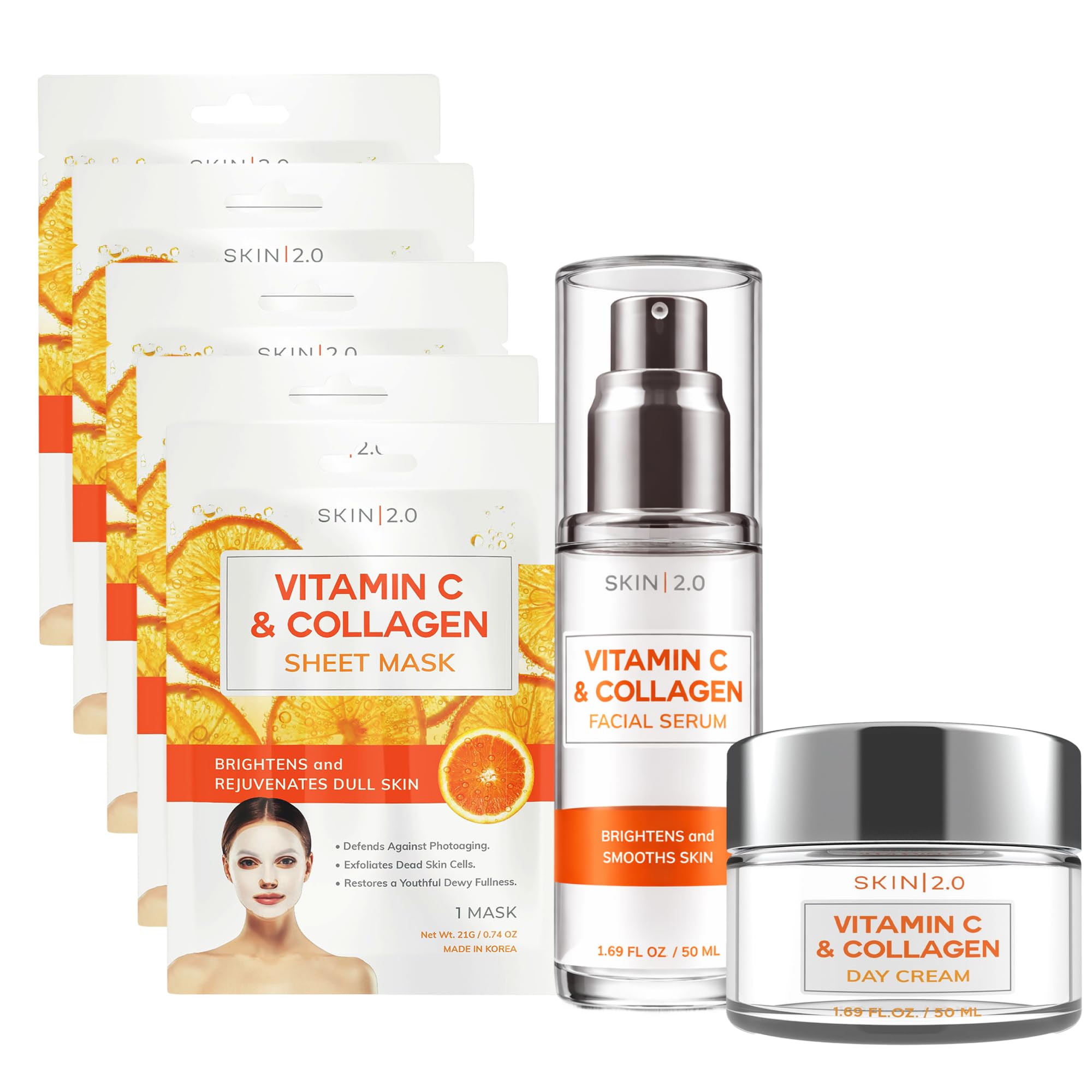Vitamin C & Collagen Korean Skin Care Set - Gift for Women -1